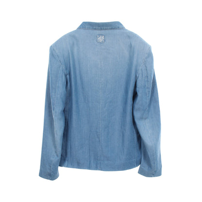 ダブルブレスト ピークドラペル デニム テーラードジャケット リヨセル ライトブルー 24AW ルイヴィトン アウター LOUIS VUITTON