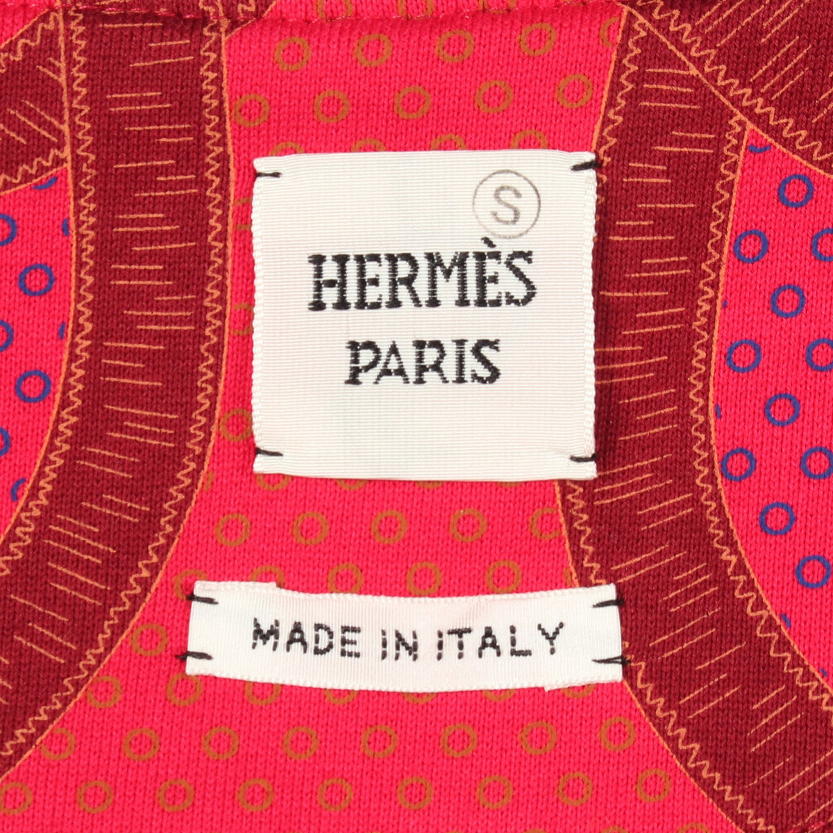 Eperon d'Or Finesse ボンバージャケット コットン ピンクレッド マルチカラー エルメス アウター HERMES