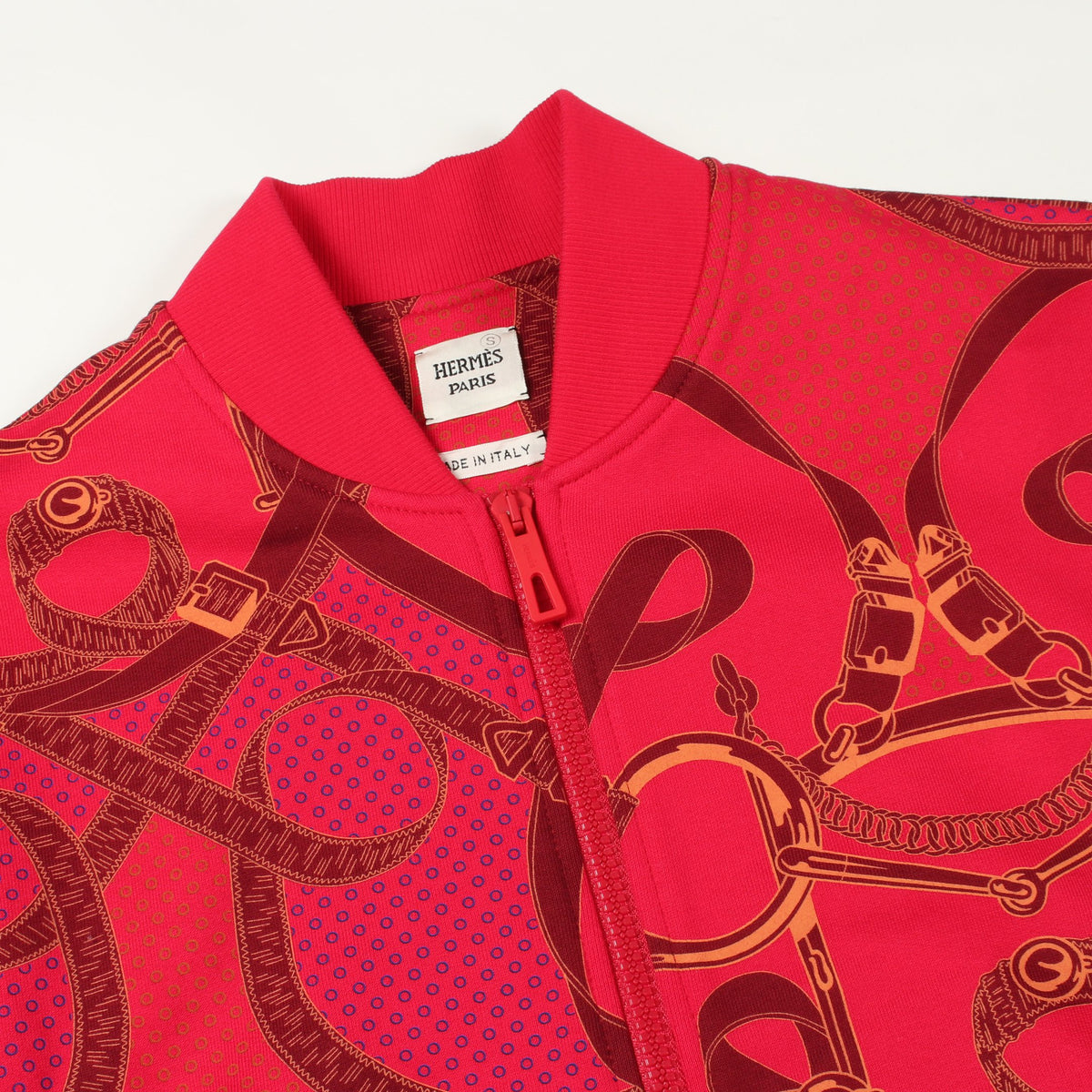 Eperon d'Or Finesse ボンバージャケット コットン ピンクレッド マルチカラー エルメス アウター HERMES