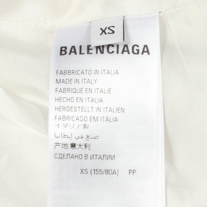 ユーズド加工 ボンバージャケット ナイロン ホワイト バレンシアガ アウター BALENCIAGA