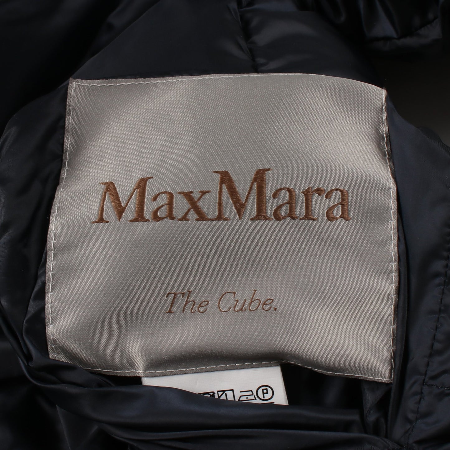 THE CUBE フード付き ダウンコート ダークネイビー マックスマーラ