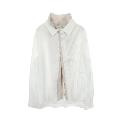 Poplin Shirt ポプリンシャツ シャツ コットン ホワイト ライトグレー サカイ トップス sacai