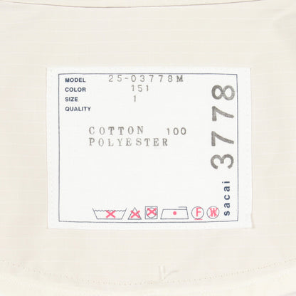Poplin Shirt ポプリンシャツ シャツ コットン ホワイト ライトグレー サカイ トップス sacai