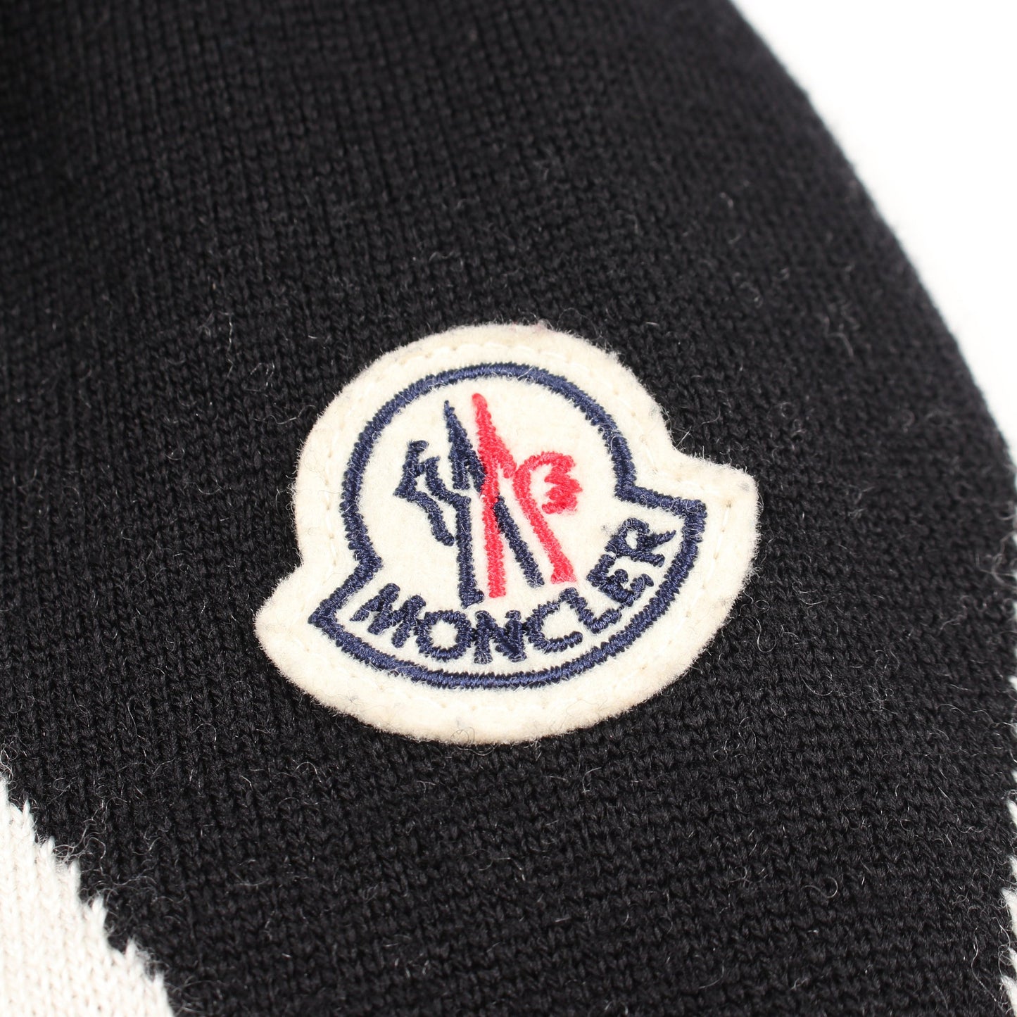 CARDIGAN TRICOT ニット切替 フード付き ダウンジャケット ウール ナイロン コットン ブラック モンクレール アウター MONCLER