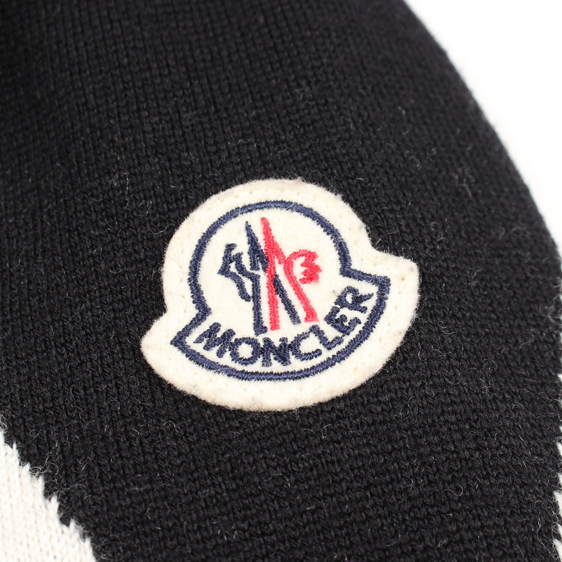 CARDIGAN TRICOT ニット切替 フード付き ダウンジャケット ウール ナイロン コットン ブラック モンクレール アウター MONCLER