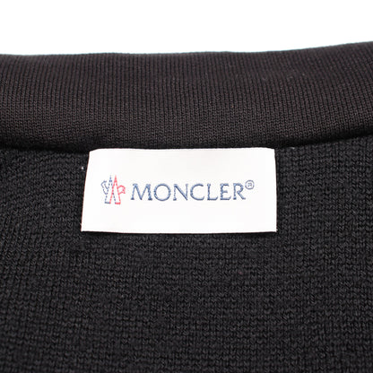 CARDIGAN TRICOT ニット切替 フード付き ダウンジャケット ウール ナイロン コットン ブラック モンクレール アウター MONCLER