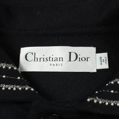 セーラーカラー ビーズ刺繍 ジャケット ウール ラビット ネイビー クリスチャンディオール アウター Christian Dior