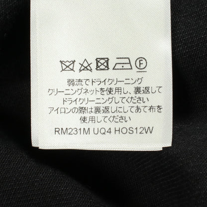 ロゴ刺繍 デニムジャケット コットン ブラック ルイヴィトン