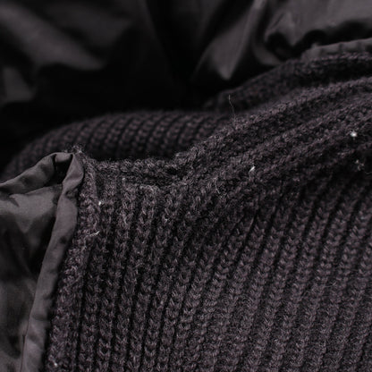CARDIGAN TRICOT ニット切替 フード付き ダウンジャケット ナイロン ウール ブラック モンクレール