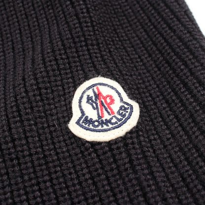 CARDIGAN TRICOT ニット切替 フード付き ダウンジャケット ナイロン ウール ブラック モンクレール