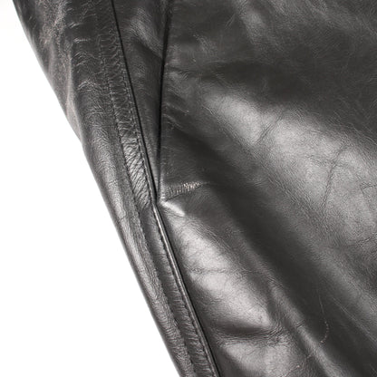 BAUHAUS FLGHIT ダメージ加工 レザージャケット レザー ダークグレー ブラック リックオウエンス