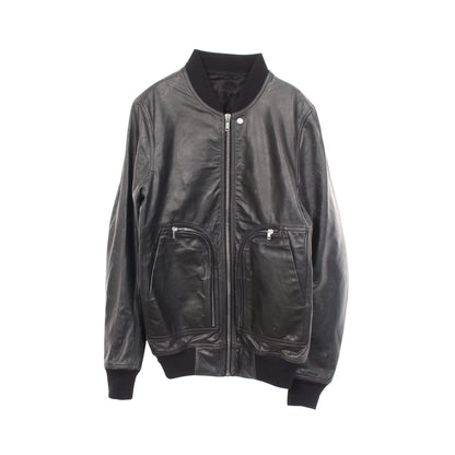 BAUHAUS FLGHIT ダメージ加工 レザージャケット レザー ダークグレー ブラック リックオウエンス