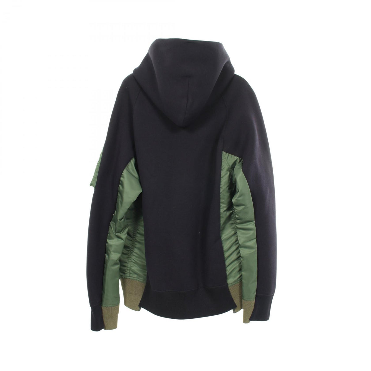 切替 ジップアップパーカー コットン ネイビー カーキグリーン サカイ トップス sacai