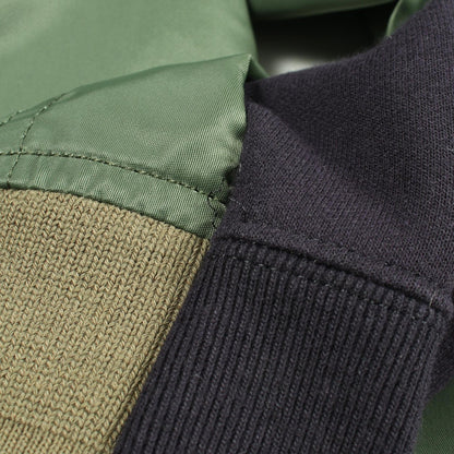 切替 ジップアップパーカー コットン ネイビー カーキグリーン サカイ トップス sacai