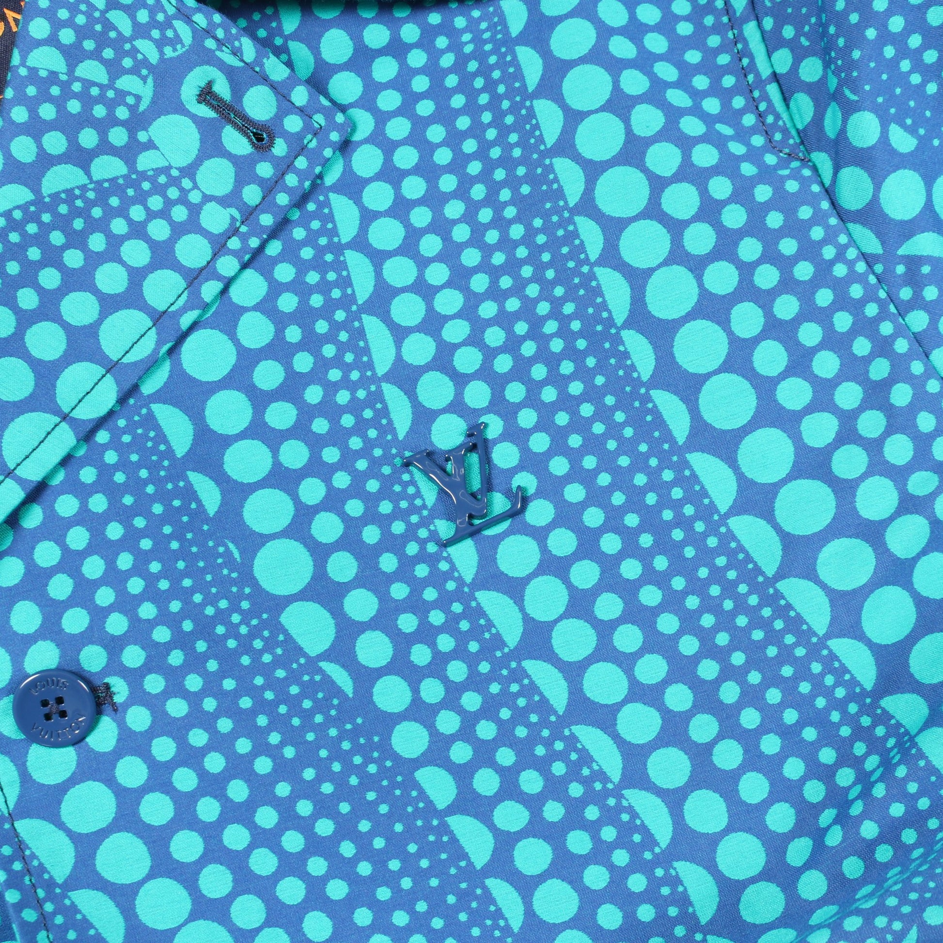 LOUIS VUITTON × yayoi kusama オールオーバーパンプキン ブルゾン コットン ナイロン ブルー ターコイズブルー ルイヴィトン アウター LOUIS VUITTON