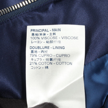 ロゴ刺繍 スカジャン レーヨン ネイビー ホワイト ルイヴィトン