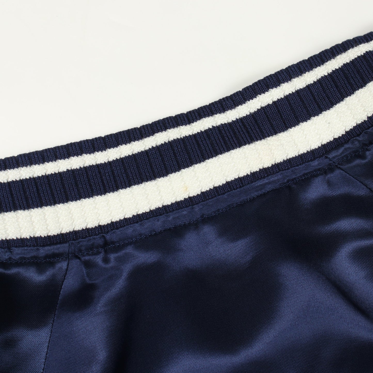 ロゴ刺繍 スカジャン レーヨン ネイビー ホワイト ルイヴィトン