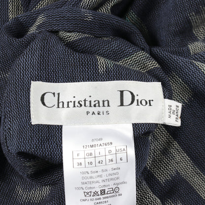 リバーシブル ガウンコート シルク コットン ベージュ ネイビー クリスチャンディオール アウター Christian Dior