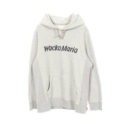 ロゴプリント プルオーバーパーカー コットン グレー ワコマリア トップス WACKO MARIA