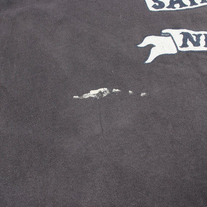 SAINT MICHAEL × NEIGHBORHOOD スカルプリント ユーズド加工 ペイント加工 半袖Tシャツ コットン グレー セント マイケル トップス SAINT MICHAEL