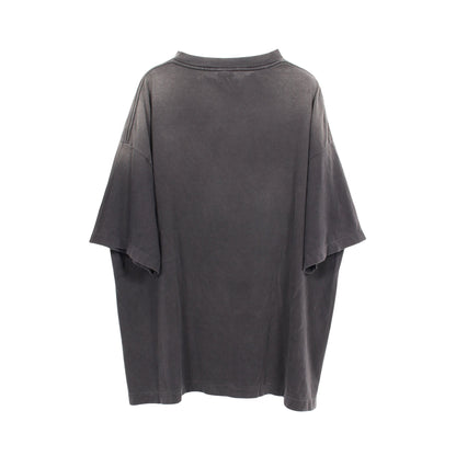 SAINT MICHAEL × NEIGHBORHOOD スカルプリント ユーズド加工 ペイント加工 半袖Tシャツ コットン グレー セント マイケル トップス SAINT MICHAEL