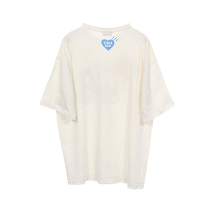 ブルドッグ オフラインストア限定 半袖Tシャツ コットン オフホワイト ブラック ライトブラウン ヒューマンメイド