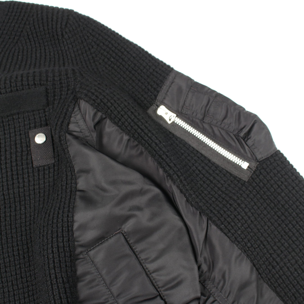 切替 ニット ウール ナイロン ブラック サカイ トップス sacai