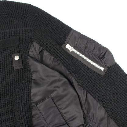切替 ニット ウール ナイロン ブラック サカイ トップス sacai