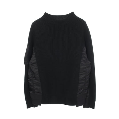切替 ニット ウール ナイロン ブラック サカイ トップス sacai