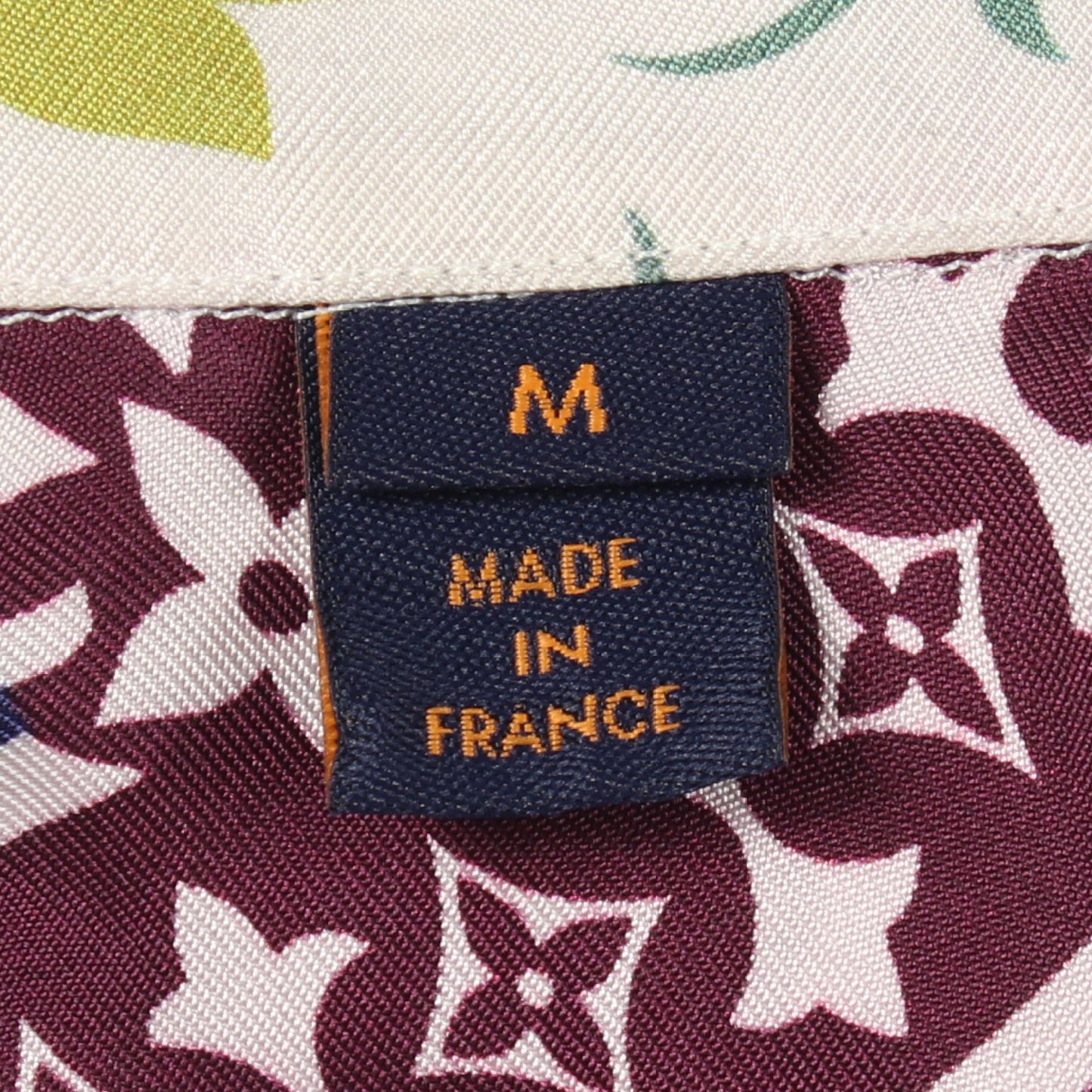 モノグラム フラワー ペイズリー 長袖 シャツ シルク オフホワイト マルチカラー ルイヴィトン トップス LOUIS VUITTON