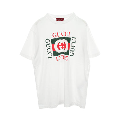 ロゴ 半袖Tシャツ コットン ホワイト グッチ