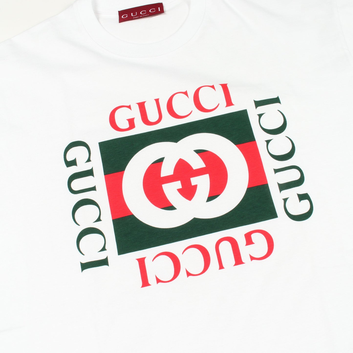 ロゴ 半袖Tシャツ コットン ホワイト グッチ