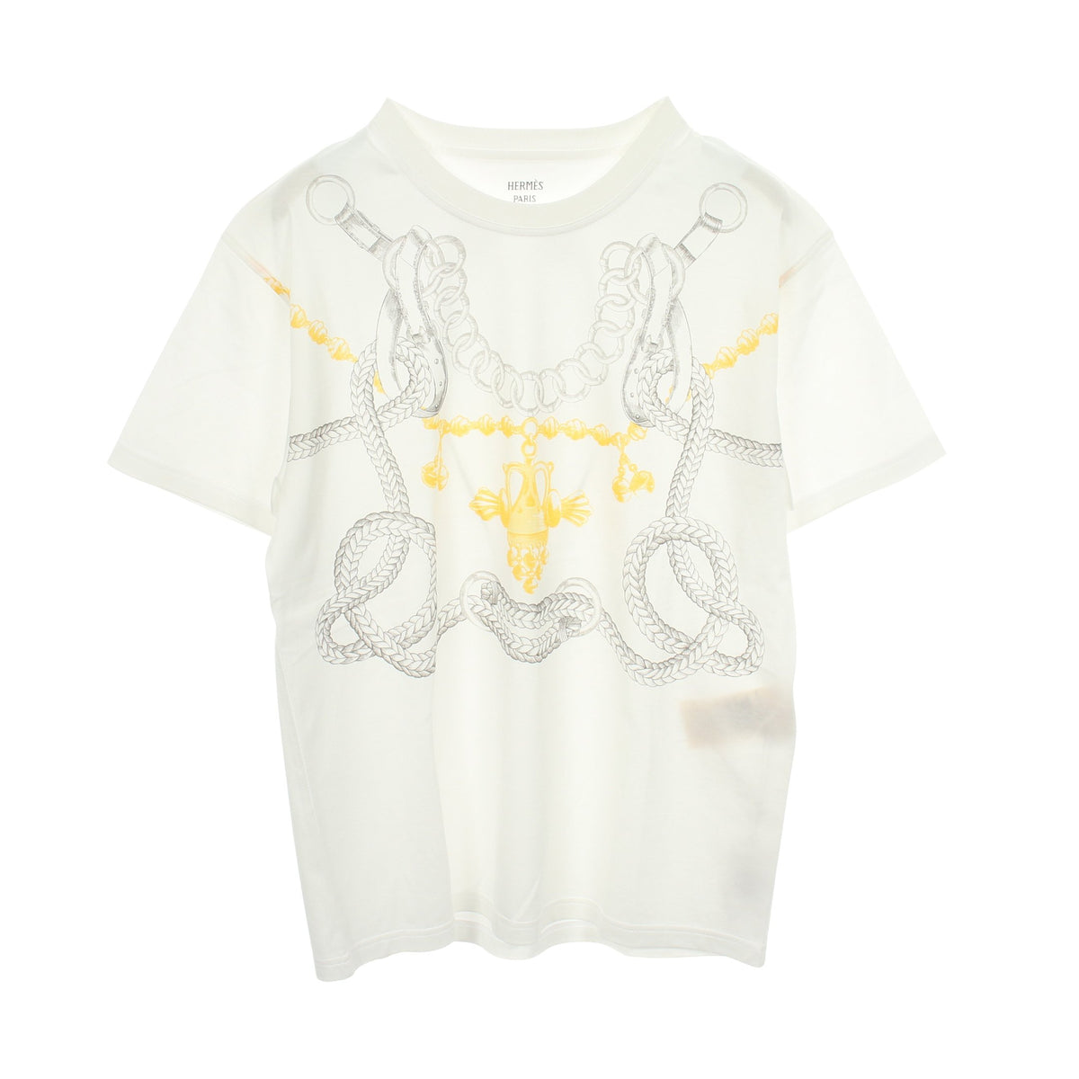 パルフロワリミックス 半袖Tシャツ コットン ホワイト エルメス トップス HERMES