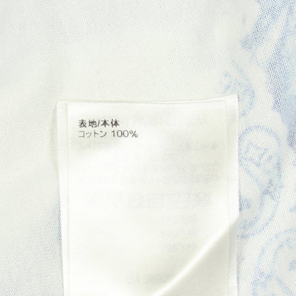 モノグラムバンダナプリント クルーネック 半袖Tシャツ コットン ホワイト ブルー ルイヴィトン