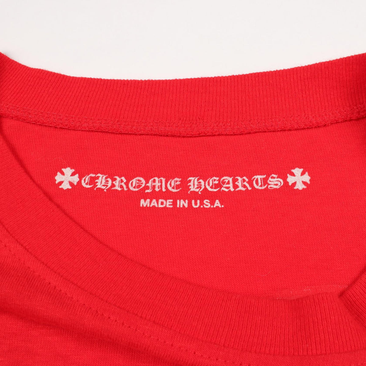 ホースシュー 33 長袖Tシャツ コットン レッド クロムハーツ トップス Chrome Hearts
