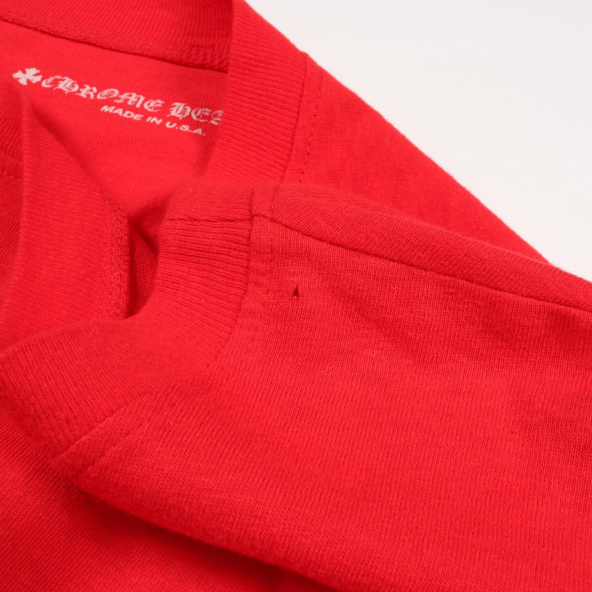 ホースシュー 33 長袖Tシャツ コットン レッド クロムハーツ トップス Chrome Hearts