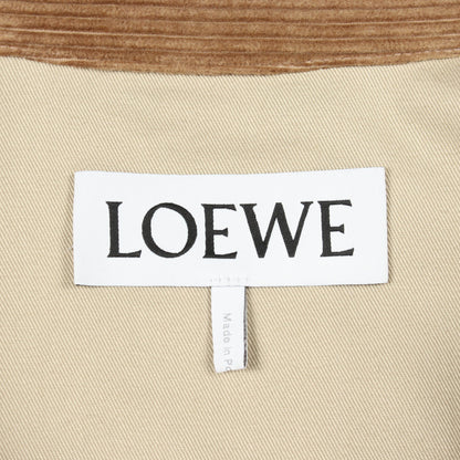 コーデュロイ オーバーシャツ ジャケット カバーオール コットン ブラウン ロエベ アウター LOEWE