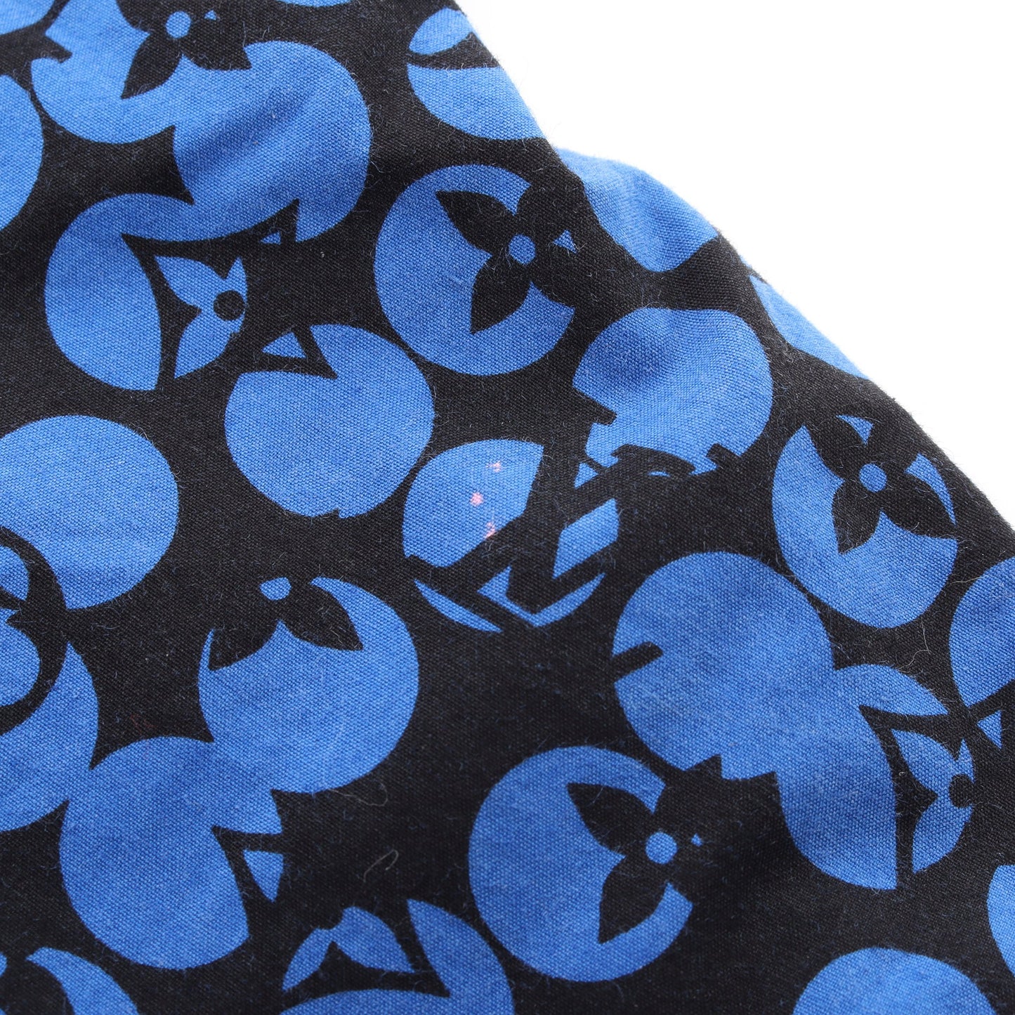 パーフォレーテッドモノグラム 長袖 シャツ コットン ブラック ブルー ルイヴィトン
