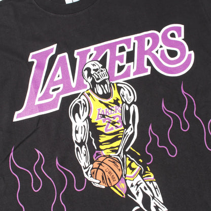 LAKERS プリント 半袖Tシャツ コットン ブラック ウォーレンロータス トップス Warren Lotas