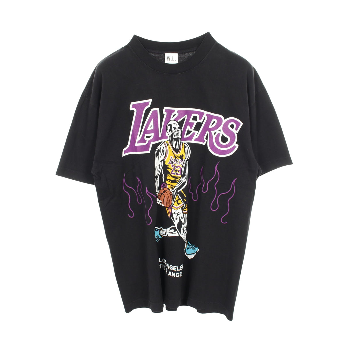 LAKERS プリント 半袖Tシャツ コットン ブラック ウォーレンロータス トップス Warren Lotas