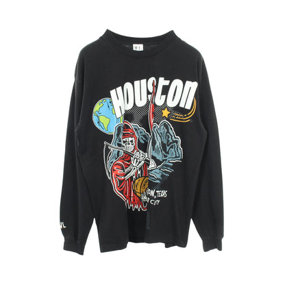 HOUSTON プリント 長袖Tシャツ コットン ブラック ウォーレンロータス トップス Warren Lotas
