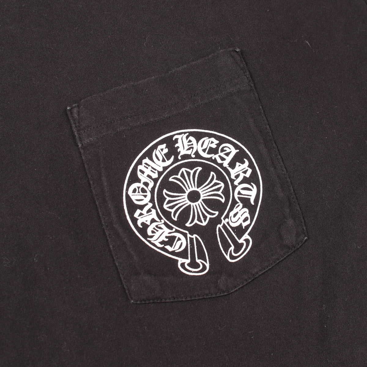 ホースシューロゴ 半袖Tシャツ コットン ブラック クロムハーツ トップス Chrome Hearts