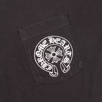 ホースシューロゴ 半袖Tシャツ コットン ブラック クロムハーツ トップス Chrome Hearts