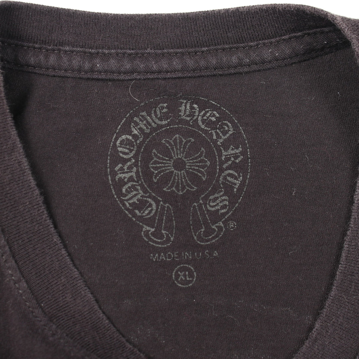 ホースシューロゴ 半袖Tシャツ コットン ブラック クロムハーツ トップス Chrome Hearts