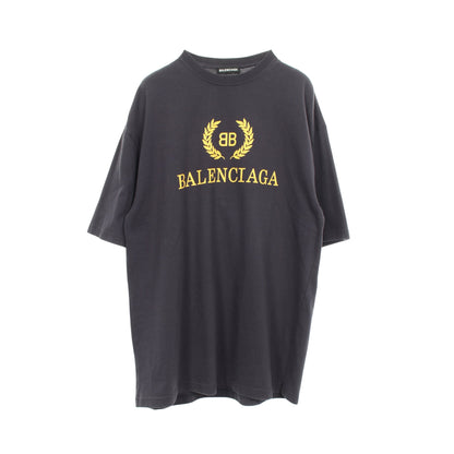 BBロゴ 半袖Tシャツ コットン ネイビー バレンシアガ トップス BALENCIAGA