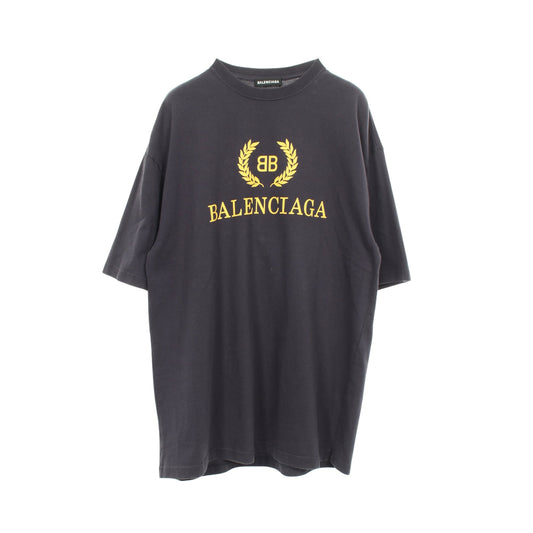 BBロゴ 半袖Tシャツ コットン ネイビー バレンシアガ トップス BALENCIAGA