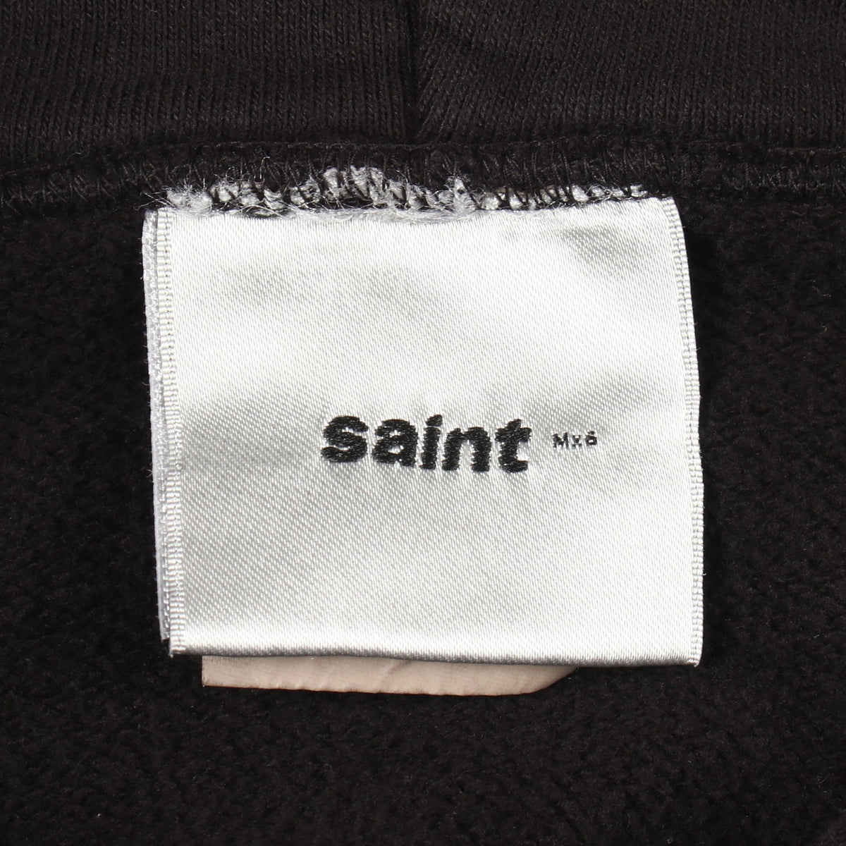 MX6 ロゴ刺繍 プルオーバーパーカー コットン ブラック セント マイケル トップス SAINT MICHAEL