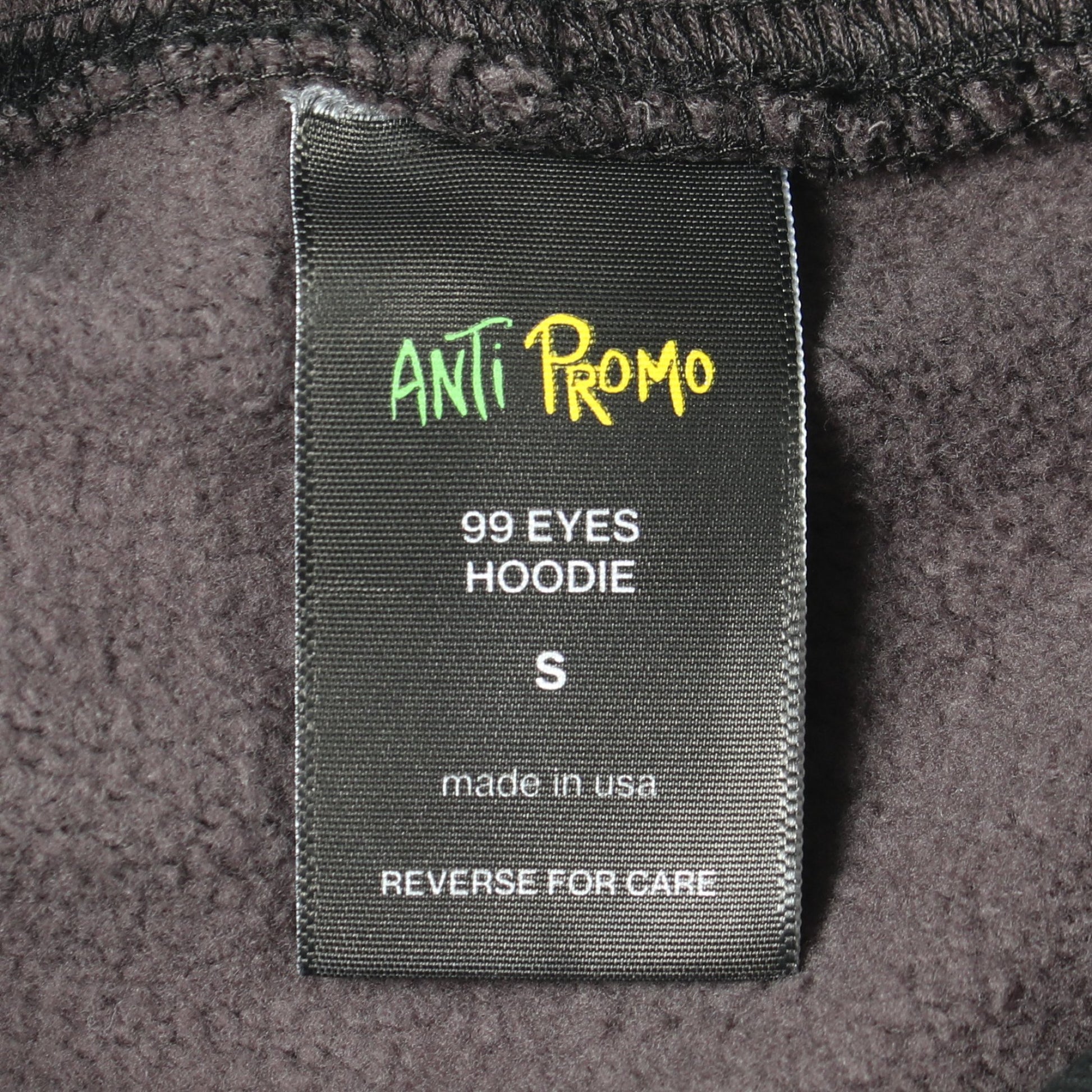 99 EYES HOODIE ニューヨーク限定 プルオーバーパーカー コットン ブラック グレー アンチプロモ トップス ANTI PROMO