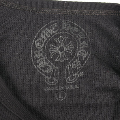 ダガー バックプリント ワッフル 長袖Tシャツ コットン ブラック クロムハーツ トップス Chrome Hearts