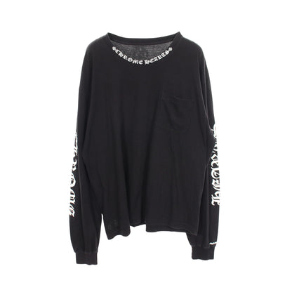 ネックロゴ 長袖Tシャツ コットン ブラック クロムハーツ トップス Chrome Hearts